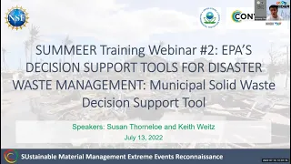 SUMMEER Webinar 07.13.2022 - EPA’s Decision Support Tools for Waste Management