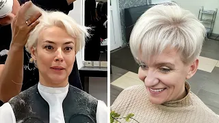 COUPE CHEVEUX PIXIE POUR 50+ 60+ 75+ ANS - COUPE DE CHEVEUX COURT PIXIE - ANNE BLANC