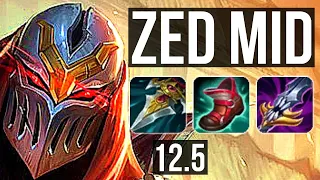 ZED vs LUX (MID) | 12/1/6, 6 solo kills, Legendary, 1.0M mastery, 400+ games | BR Master | 12.5