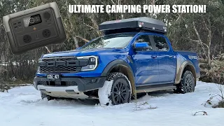 NEW FORD RANGER RAPTOR SNOW CAMP! ECOFLOW RIVER 2 MAX TEST!