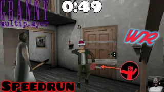 Granny Multiplayer - Speedrun (0:49), WR any%, with @BadGuyGaming_