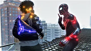 Miles Morales - Advanced Tech Suit - Prowler Boss Fight & Free Roam Combat Gameplay