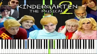 KINDERGARTEN 2: The Musical - Random Encounters [Synthesia Piano Tutorial]