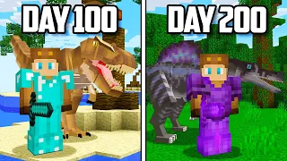 I Survived 200 Days of Jurassic Park in Minecraft!