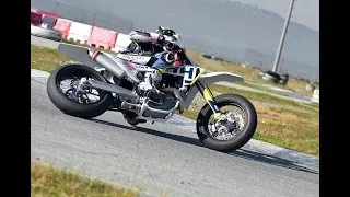 Sliding with Husqvarna FS450, checking limits. Circuit d'Osona, Vic