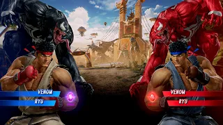 Venom & Ryu VS Carnage & Ryu (Very Hard) - Marvel vs Capcom Infinite Gameplay