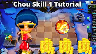 MAGIC CHESS NEW COMMANDER CHOU SKILL 1 FULL EXPLAIN TUTORIAL | MLBB MAGIC CHESS BEST SYNERGY COMBO