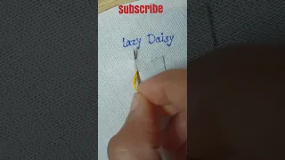 Lazy Daisy Stitch | Basic Embroidery Stitches #Shorts