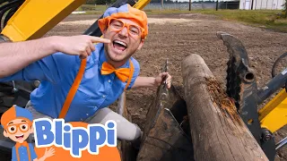 Blippi Learns About Bulldozers and Excavators! Construction Vehicles for Kids　| Moonbug Kids TV