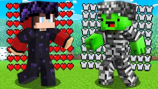 JJ And Mikey Noob vs Pro: OBSIDIAN Armor vs BEDROCK Armor - in Minecraft Maizen