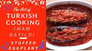 Turkish Stuffed Eggplant (Imam Bayildi) with Tomatoes, Onions & Fragrant Spices