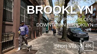 NEW YORK CITY Walking Tour [4K] BROOKLYN - PARK SLOPE - DOWNTOWN BROOKLYN (Short Video)