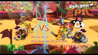 Real VS Fake. Arena, Level, And Dungeon At the End. (Angry Birds Epic)