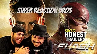 SUPER REACTION BROS REACT & REVIEW Honest Trailers - The Flash (TV Series)!!!!