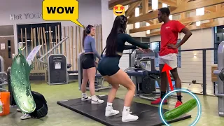 🥒 Cucumber 🥒 Prank With Hot Gym Girls 😝 Epic Reaction Video | Cucu🥒mber Prank on Beautiful Girls|