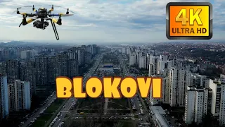 Novi Beograd - Blokovi iz vazduha 4K