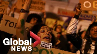 Protesters in Rio De Janeiro demand protection of Amazon Rainforest