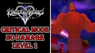 Kingdom Hearts 2 - Genie Jafar Boss Fight - Critical Mode No Damage Level 1
