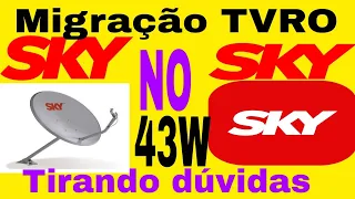 Migração das parabólica informações na tvro na SKY.