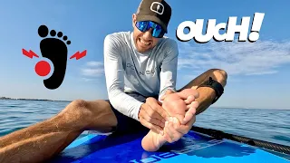 How to REDUCE SORE FEET on a paddle board. | 4 TIPS