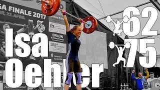 Isa Oehler (53kg) 62kg Snatch 75kg Clean and Jerk - Bundesliga Finale 2017