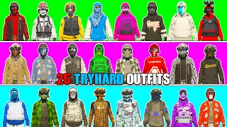 *SOLO* 25 BEST EASY TO MAKE MODDED TRYHARD OUTFITS *AFTER PATCH 1.68* (GTA Online Clothing Glitches)