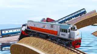 Wow! Dance Train Passes Over Extreme Rails in the Middle of the Sea | Trainz Railroad Simulator 2019