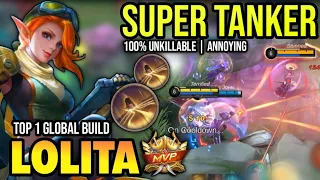 LOLITA BEST BUILD 2023 | BUILD TOP 1 GLOBAL LOLITA GO GAMEPLAY | MOBILE LEGENDS✓