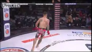 MMA Fighter Has To Convince Ref That Opponent Is Out Cold