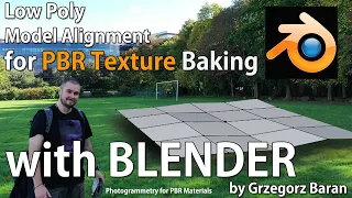 Low Poly Model Alignment for PBR Texture Baking in Blender