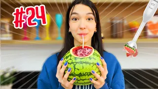 TENTEI FAZER 24 FOOD HACKS EM 24 HORAS | Luluca