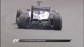 F1 2012 Spain Schumacher Crashes Into Senna