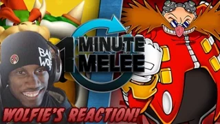 Wolfie Reacts: One Minute Melee - Bowser vs Dr. Eggman Reaction