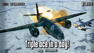 Bf 109 K4: 16 kills, bomber intercept mission | Triple ace in a day | IL-2 WW2 Air Combat Flight Sim