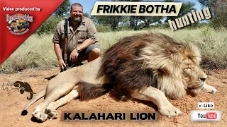 Frikkie Botha hunts big black mane LION in the Kalahari