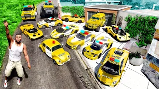 Collecting LUXURY GOLD POLICE CARS in GTA 5!