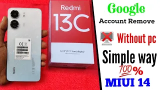 Redmi 13C FRP Bypass/Android MIUI14 Without PC | Xiaomi Redmi 13C Google Account Remove Frp unlock!!