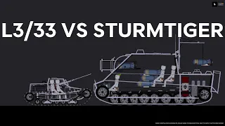 L3/33 VS STURMTIGER | People Playground Tank Battle