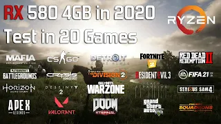RX 580 4GB in 2020 Test in 20 Games