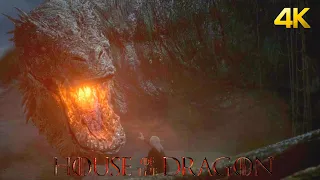 Aemond rides Vhagar | House of the dragon | Dragon ride scene | HBO max | 4K