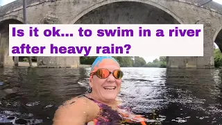 Is it ok to swim in a river after heavy rain?