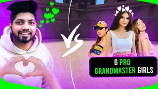 Ajjubhai, Amitbhai & Romeo Vs 6 Pro Grandmaster Girls😍 Hum Haarke Bhi Jeet Jaaenge😂 Garena Free Fire