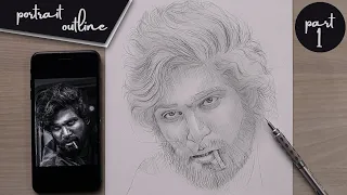Portrait Drawing for Beginners - Outline Tutorial | Puspa Portrait Outline Tutorial