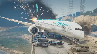 Boeing 787 Dreamliner Emergency Landing On Busy California Highway | GTA 5