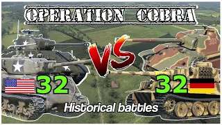 32 vs 32 Operation Cobra - Historical Battles in Warthunder!