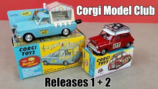 Corgi Model Club - Part 1 - Wall's Ice Cream Van #474 + B.M.C. Monte Carlo Rally Mini Cooper #339