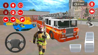 Real Fire Truck Driving Simulator Fire Fighting #8 - Tampa Fire Department Truck - Android Gameplay