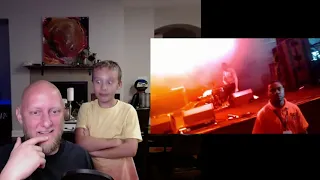 Rocker (and son) react to MC Ride smashing the Mac (Death Grips live show)