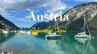 Flying Drone DJI Mavic Air 2 over Austria Tirol Achensee Pertisau Österreich Enjoy 4K Cinematic