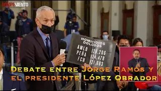 El debate de Jorge Ramos y el presidente López Obrador: Homicidios y Estrategia de Seguridad